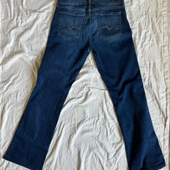 7 For All Mankind kimmie Dark Blue Boot Cut Jeans - Picture 6 of 6